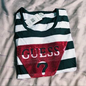 Guess women short sleeve t shirt logo shirts L